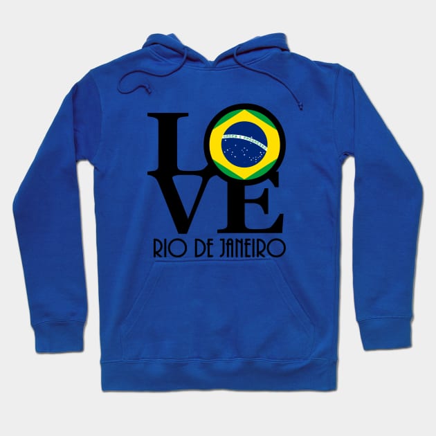 LOVE rio De Janeiro Brazil Hoodie by Brazil